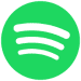 Spotify The Spotify logo featuring three curved white lines inside a green circle, representing the music streaming service.